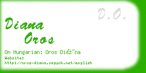 diana oros business card